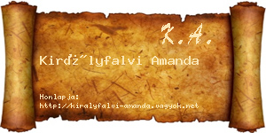 Királyfalvi Amanda névjegykártya